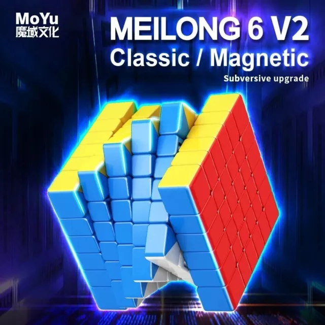 Moyu Meilong 6x6 versión magnética cubo mágico profesional tamaño 61mm
