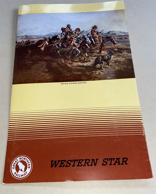Vintage Great Northern Railroad Western Star Dining Car Menu Charles Russell Vintage Great Northern Railroad Western Star Dining Car Menu Charles Russell