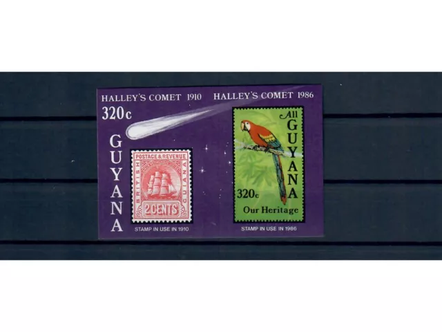 Guyana, MiNr. Block 13 B **, postfrisch, Halley’s Comet, Halleyscher Komet