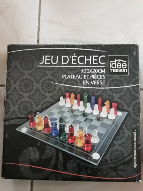Jeux D'echecs en verre 20 x 20 idées maison en tres bon état