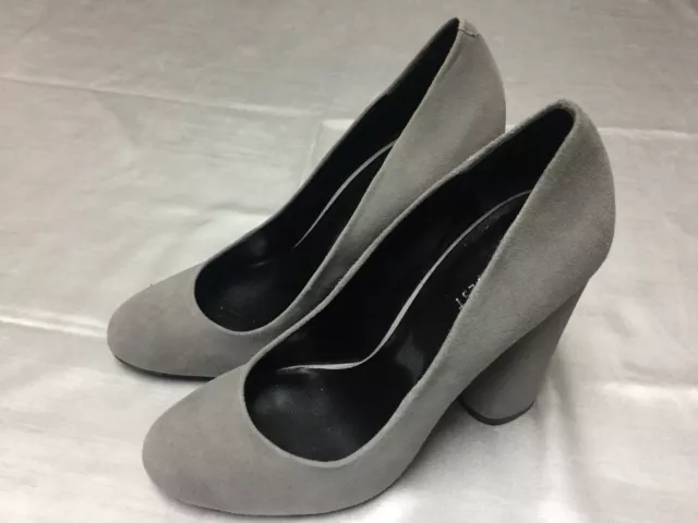 By Nine West Graceful Gray Block Heel Pumps Size 9 Medium NICE 👠 Women’s Shoes