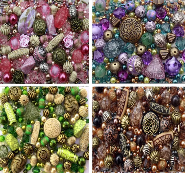 80g Large Pack of mixed Jewellery Making Beads