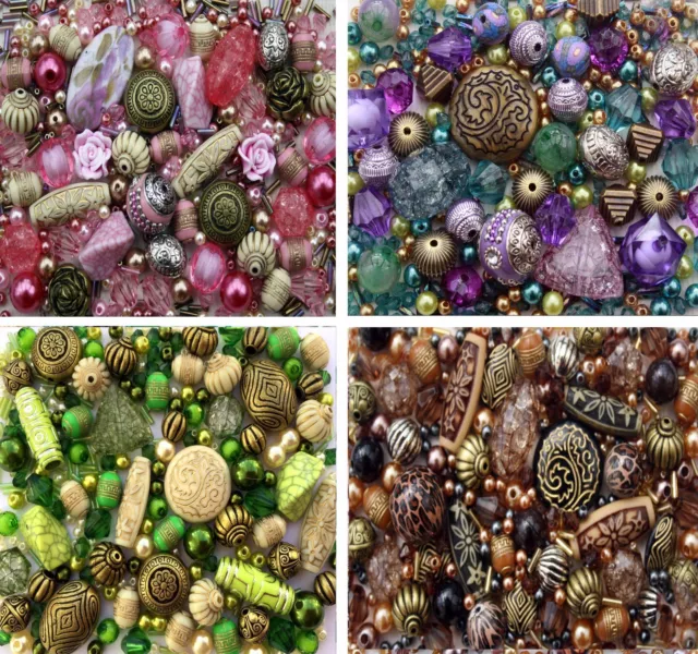 Large Pack of mixed Jewellery Making Beads 80g