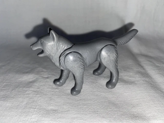 Figurine PLAYMOBIL Chien Loup Aux Yeux Rouges - Univers Château/chevalier, Occasion Bon état