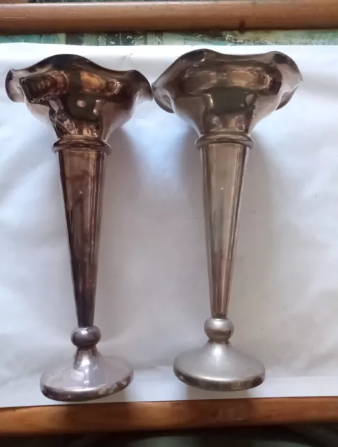 Pair of EPNS Silver Plated Vases