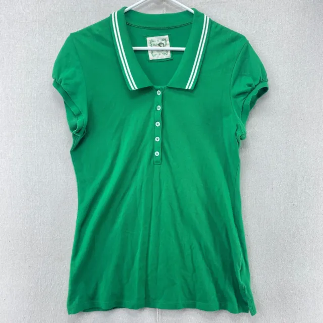 Old Navy Polo Shirt Women Large Green Golf Golfing Golfer Rugby Casual Ladies