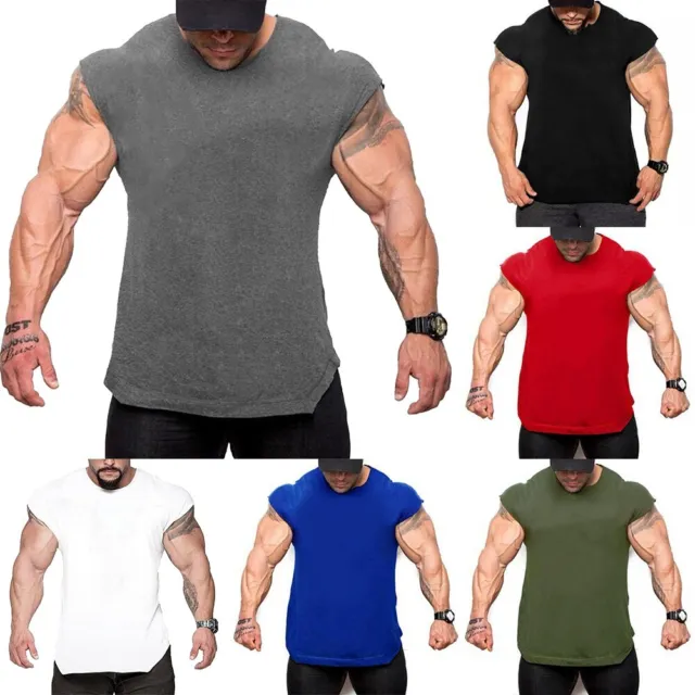 Camicia senza maniche muscolare canotta per palestra uomo bodybuilding e allenamento