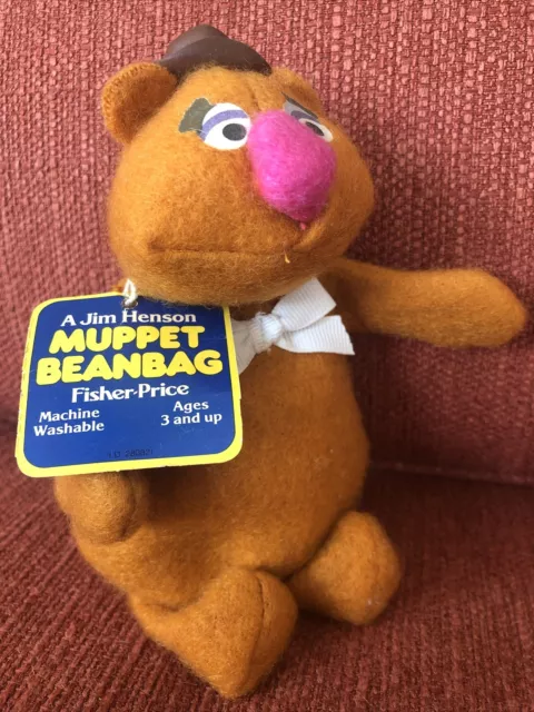 Fozzie Bear Sad Beanbag The Muppets Jim Henson Fisher Price 865 Vintage1979 Nwt
