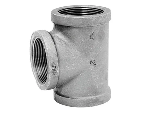 Anvil 8700120556 Black Finish Malleable Iron Pipe Fitting Tee 1 in. NPT Female
