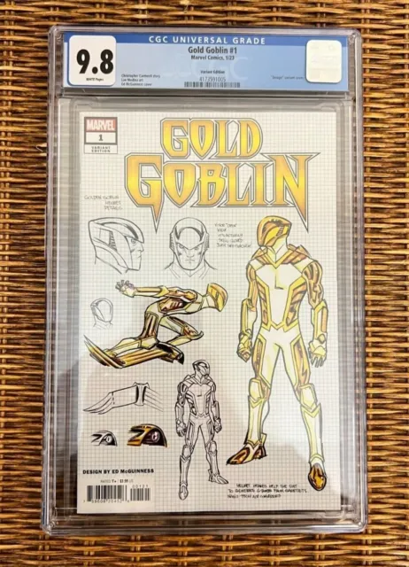 CGC 9.8 Gold Goblin #1 Ed McGuinness 1:25 Design Variant (2022) Marvel Comics 