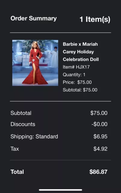 2023 Barbie Signature Mariah Carey Holiday Doll Christmas Red Dress **PRE-SALE*✅