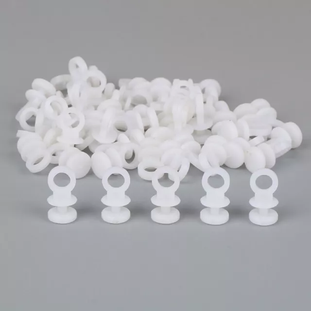 50PCS Curtain Rail Curtain Track Gliders Hanging Curtain Glider Hook Ring RaEL