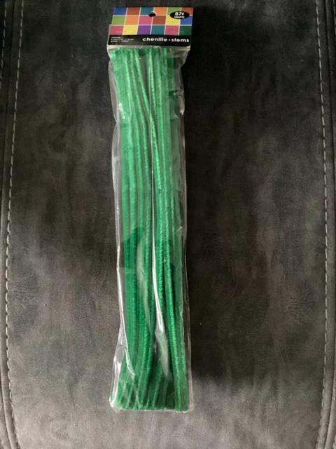 Limpiadores de tuberías de tallos de chenilla verdes surtido suministros artesanales de vacaciones para niños 25 piezas