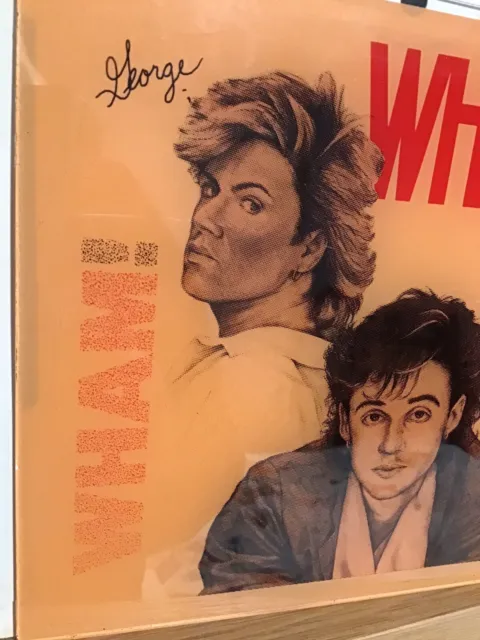 WHAM! George Michaels 1980’S Carnival/Fair Prize 6X6 Rock Picture/Mirror Glass 3