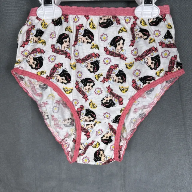 Girl Briefs Underwear 6 Panty Pack Aurora Ariel Cinderella Rapunzel Snow  White