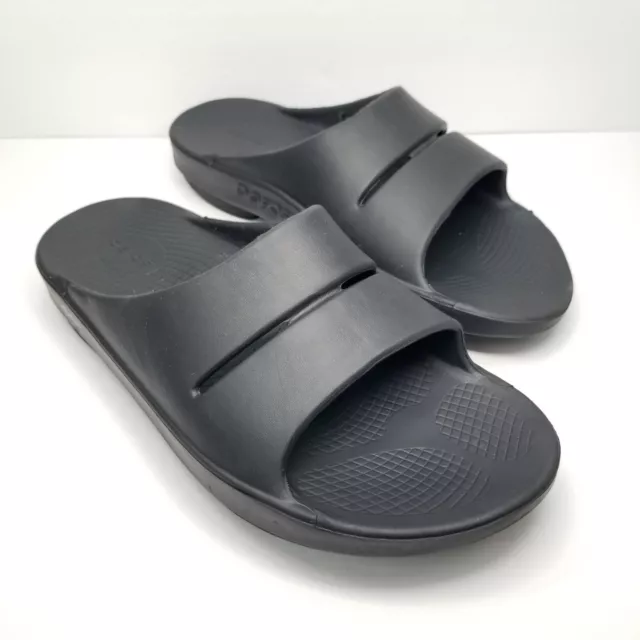 OOFOS OOahh Sport Flex Slide Recovery Sandals Black Mens 11 Women's 13 EU 44