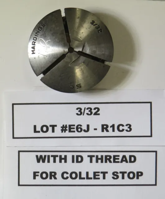 3/32" 5C Collet - With Id Threads - Lot E6J R1C3