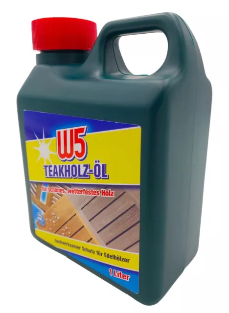 W5 Madera de Teca Aceite 4 Litros Incoloro Protección Mantenimiento para Barniz 2