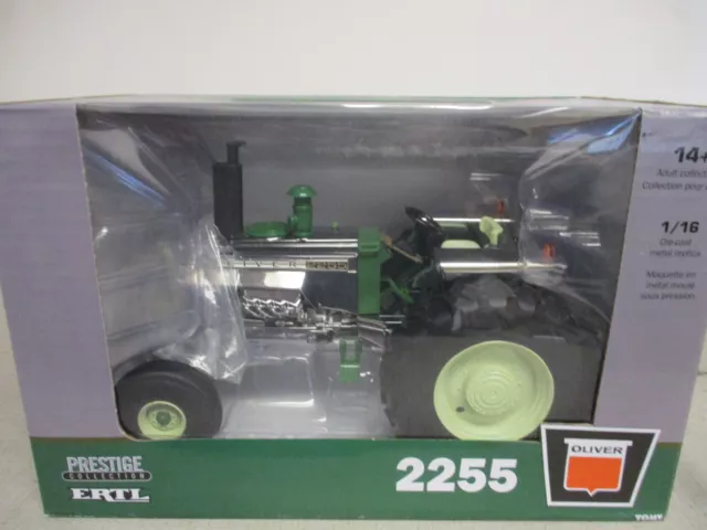 Custom Silver Chrome Oliver Model 2255 Toy Tractor, 1/16 Scale