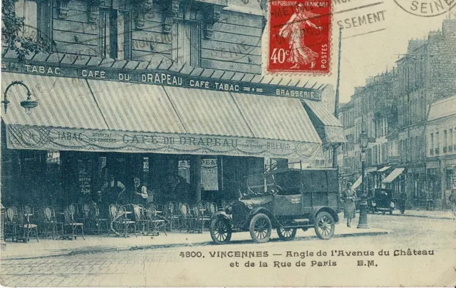 CPA - Vincennes - Angle de L'Avenue du Chateau et la rue de Paris