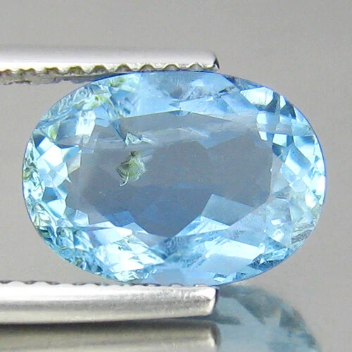 2.62Ct GORGEOUS ! UNTREATED SANTAMARIA BLUE AQUAMARINE FROM BRAZIL