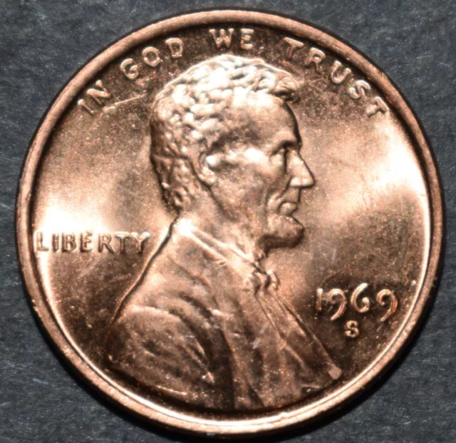 1969 S Lincoln Memorial Penny Brilliant Uncirculated Mint Choice Cent