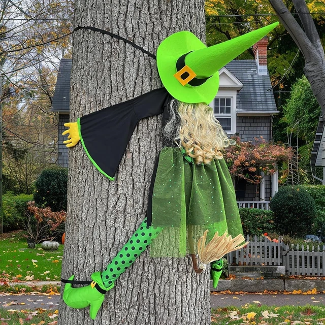 Halloween Hexe Outdoor Deko - Sprechende Hexe Mit Leuchtenden Augen Für Garten