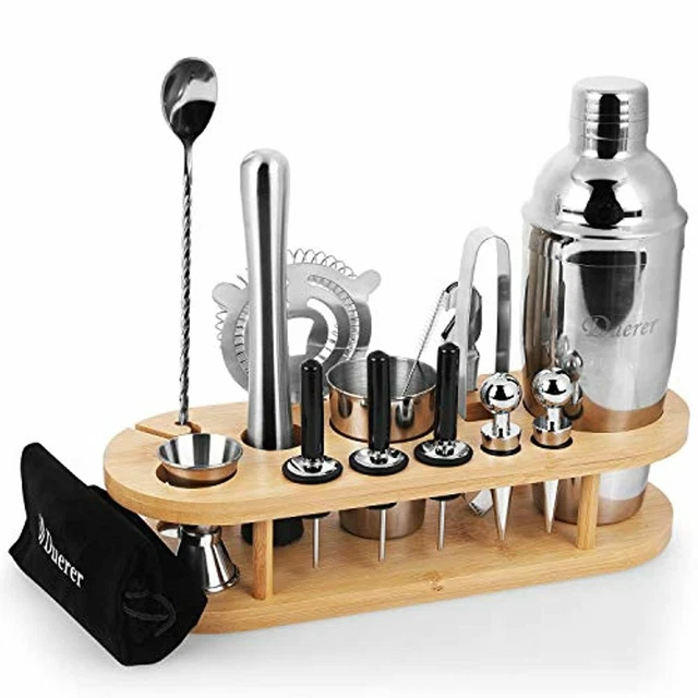 Duerer Shaker Cocktail Set, 23 Pieces Bar Kit Bar Tool Set Nnsemble de Shaker a