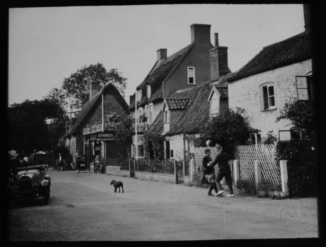 VINTAGE Magic Lantern Slide HORNING VILLAGE C1938 PHOTO NORFOLK