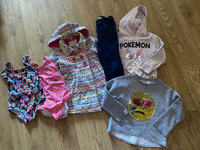 Pacchetto ragazze età 5-6: 6 articoli: Zara, John Lewis, Next, F&F jumpers/cappotto/jeans