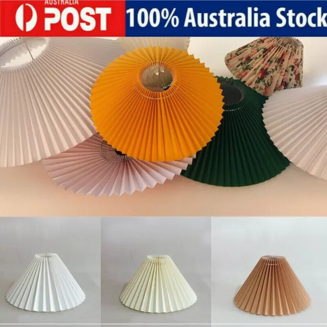 Pleated Lampshade E27 Light Cover Japanese Style Fabric Table Lamp Decorations