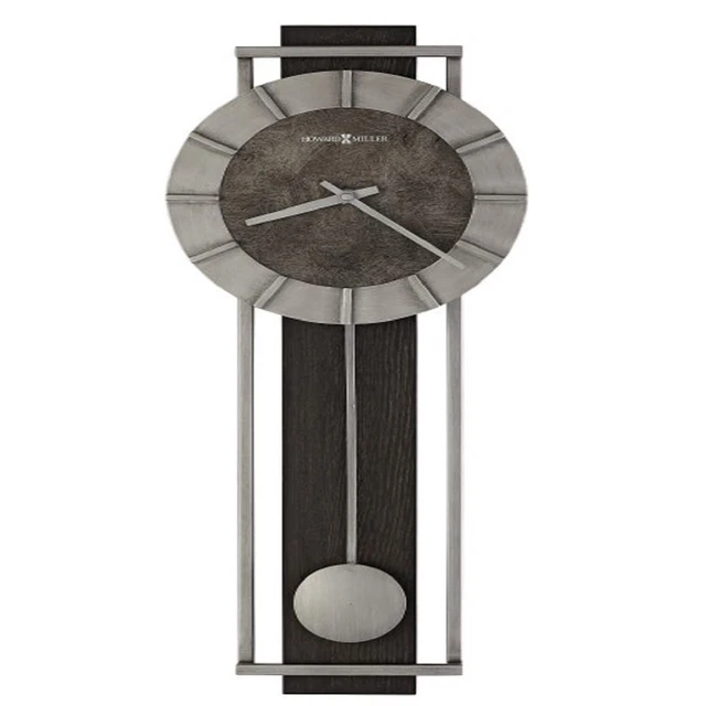 Howard Miller Oscar Wall Clock 625-692 – Rectangular Aged Silver Metal Frame ...