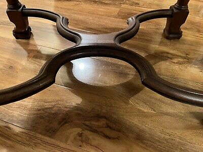 Antique Walnut Dressing Table Stool/Footstool Reupholstered 3
