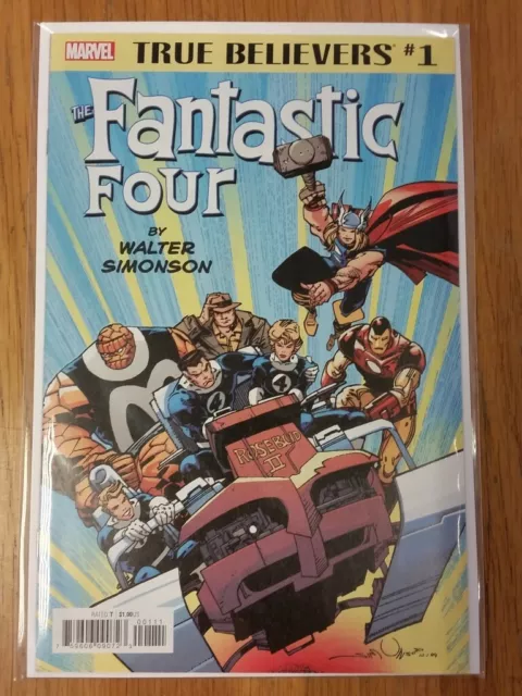 True Believers Fantastic Four By Walter Simonson #1 Marvel Nm+ (9.6 Or Better)