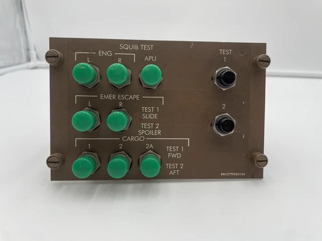 Boeing 767 squib test panel 233T4246-4