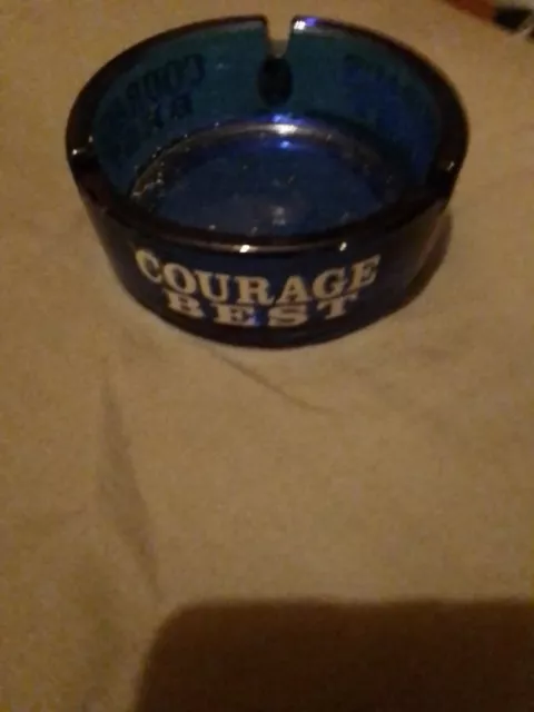 Courage Best Bitter Glass Ashtray -  Ash Tray Pub Bar Home Beer Ale Bitter