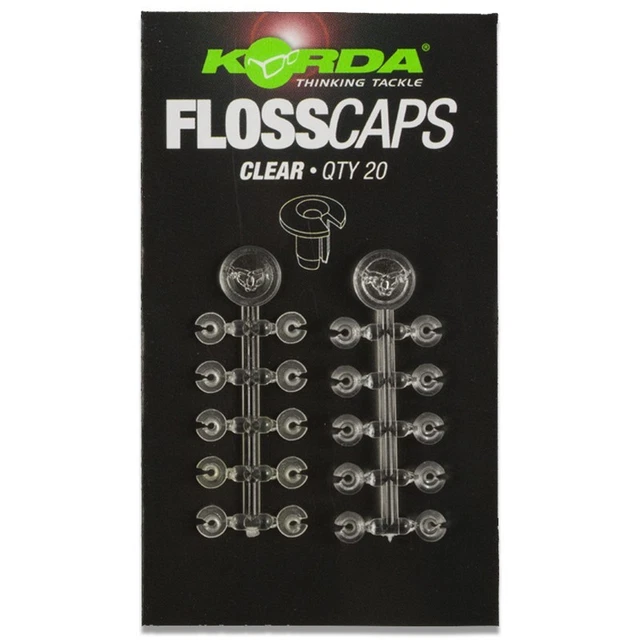 Korda Floss Caps Clear Perfect for tying on Baits *PAY ONE POSTAGE*