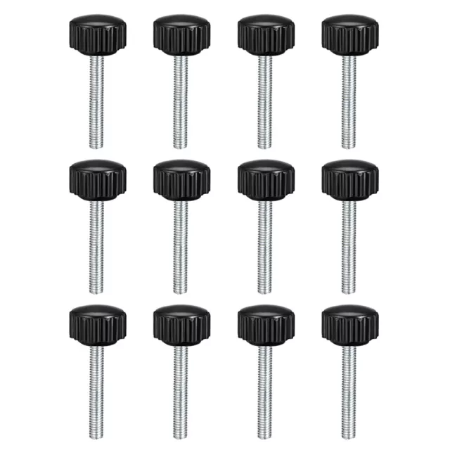 M4x30mm filetage mâle Élément serrage moleté Grip visser tête rond type PC 12