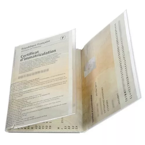 ETUI POCHETTE PLASTIQUE Carte Grise Protection Housse Porte Feuille