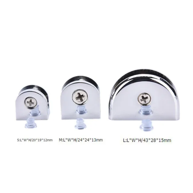 Clip supporto morsetto semicerchio in acciaio inox 5-8 mm per vetro Sh BF St