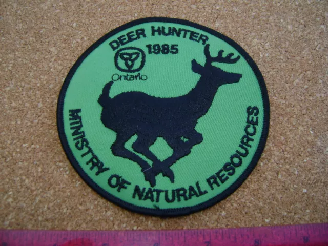 1985 ONTARIO MNR DEER HUNTING PATCH badge,flash,crest,moose,bear,elk,Canadian