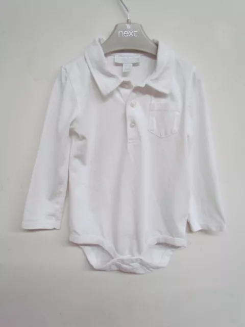 The Little White Company Baby BOys Collared Bodysuit age 12-18 months  BK420y