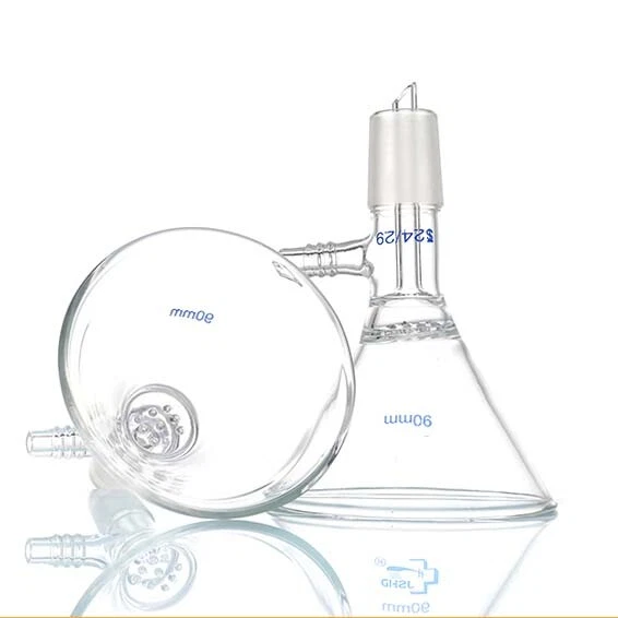50mm-150mm Glass Funnel with Standard Filter Joint Transparent Lab Glassware CA