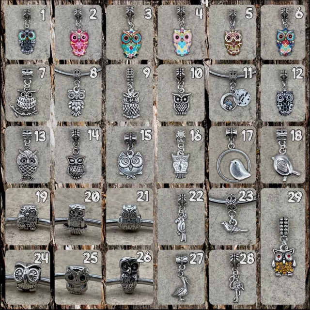 ❤ Owl/Bird Charms ❤ FOR CHARM BRACELETS ❤