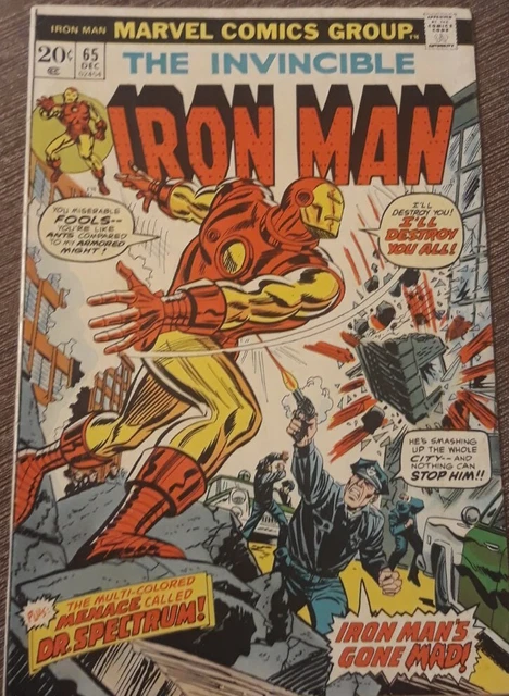 The Invincible Iron Man Marvel comic Book #65 VG+ CONDITION