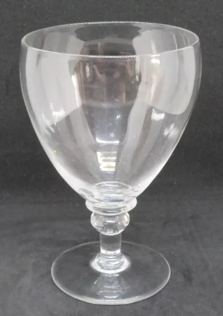 . Clear glass vintage Art Deco antique very large wine glass goblet
