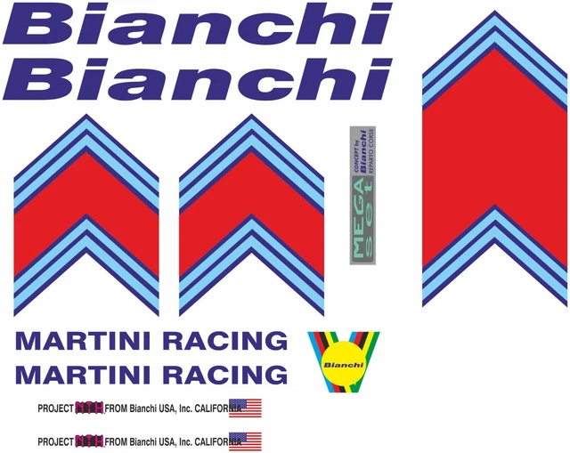 ADESIVI TELAIO MTB BIANCHI Martini Racing World Champion CAIRS 1996 EUR