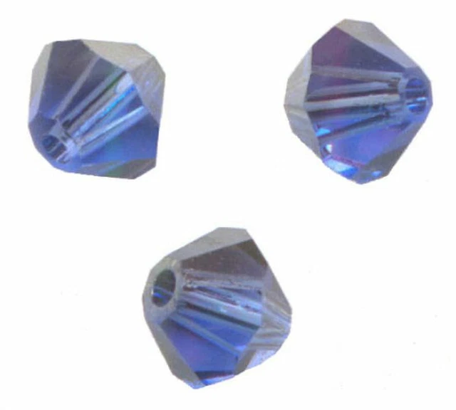 site parisien  20 PERLES TOUPIES SWAROVSKI   5mm   SAPPHIRE SATIN