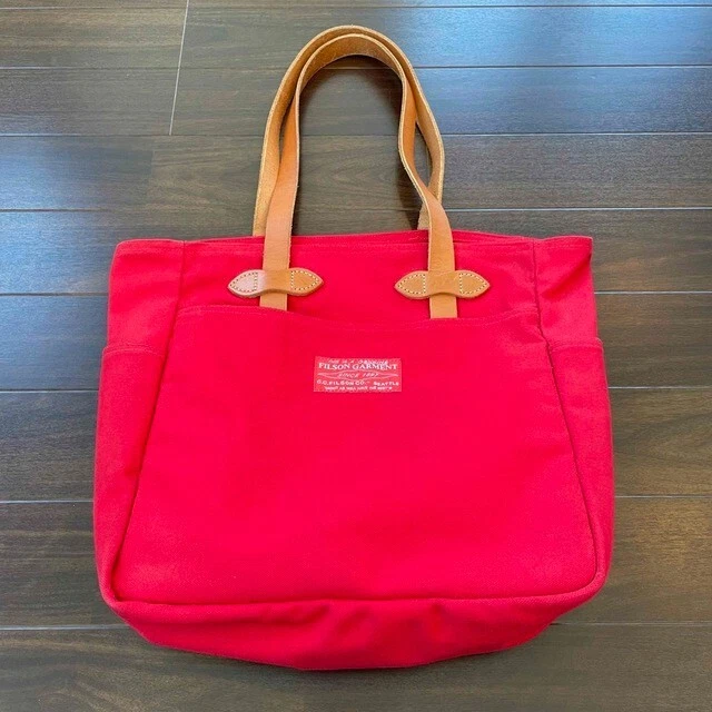 FILSON Nanamica RED LABEL Rugged Twill Tote Bag Men Leather Canvas