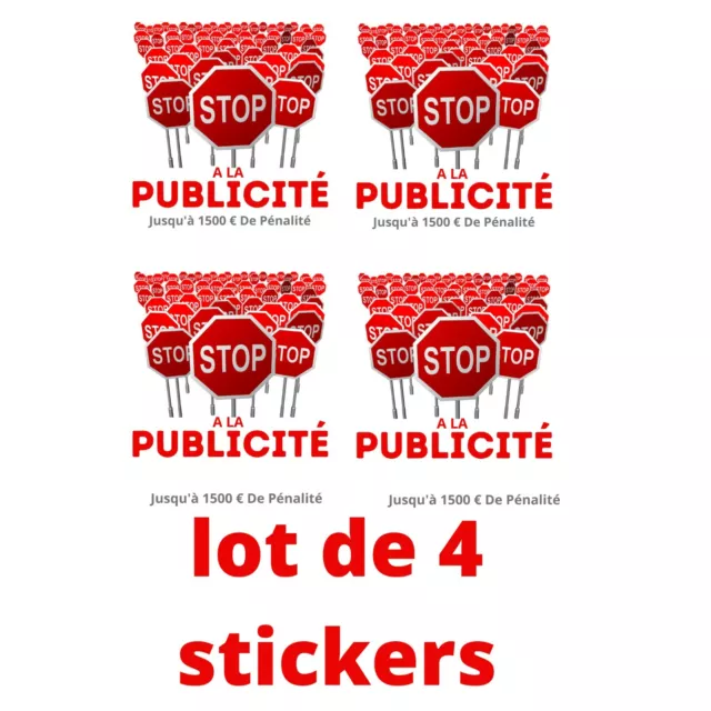 Stickers autocollantes boites aux lettres stop pub dessin enfants